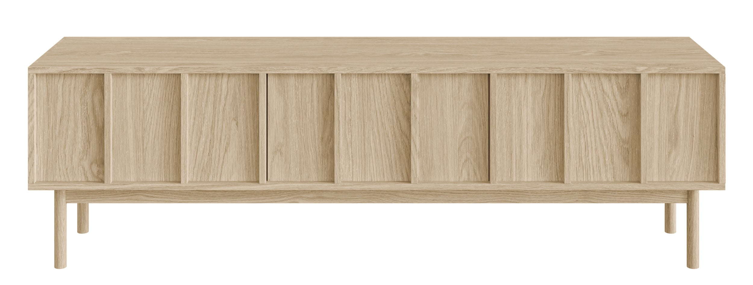TV-Schrank Neksto mit drei Schubladen, 170 cm, geölte Eiche