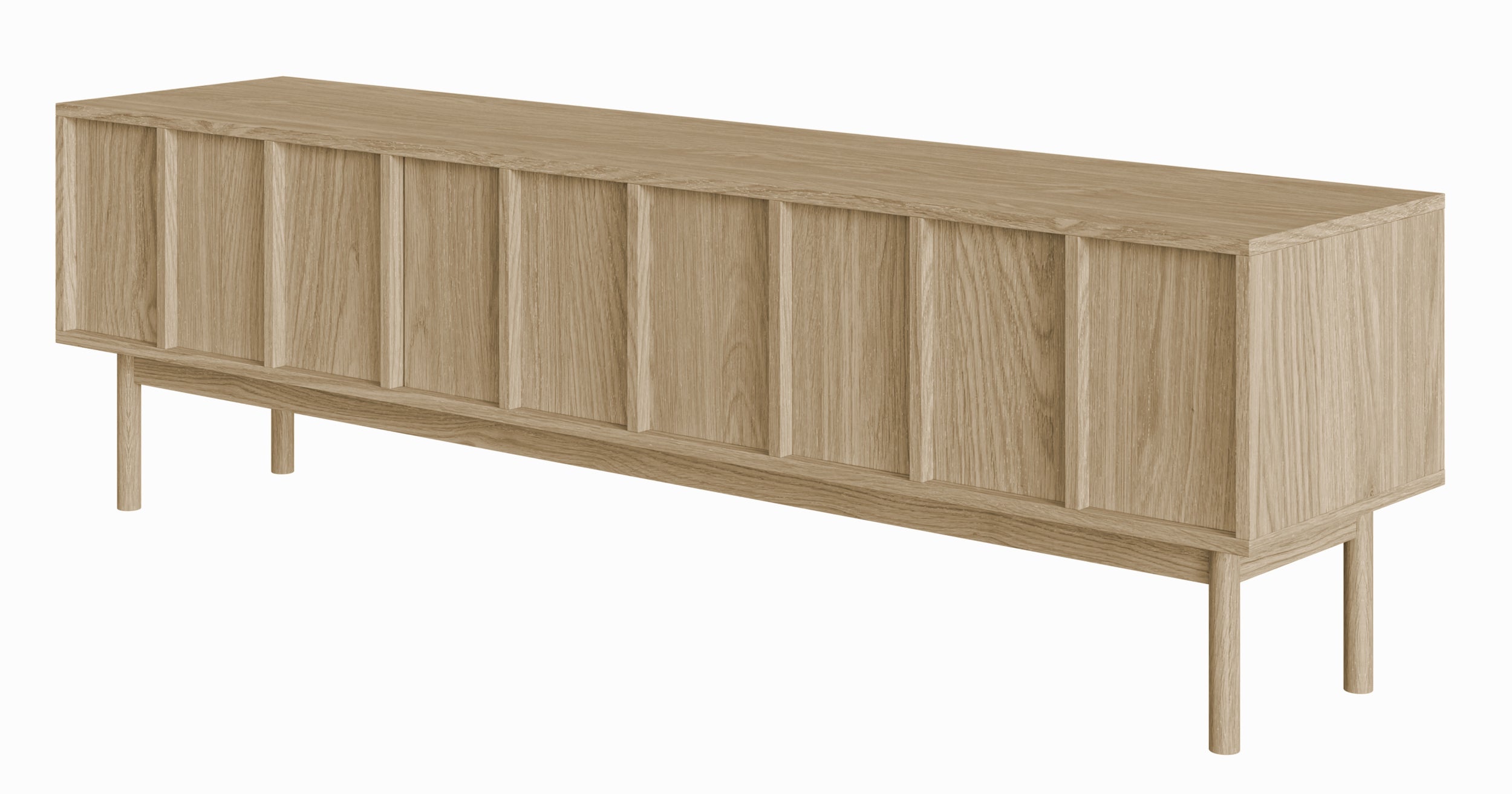 TV-Schrank Neksto mit drei Schubladen, 170 cm, geölte Eiche