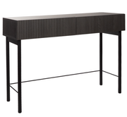 Schminktisch Nolie mit Schubladen und Beinen, 110 cm, Portland Esche, Schwarz