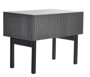 Nachtkommode Nolie mit Schublade und Füßen 50 cm Esche Portland Schwarz
