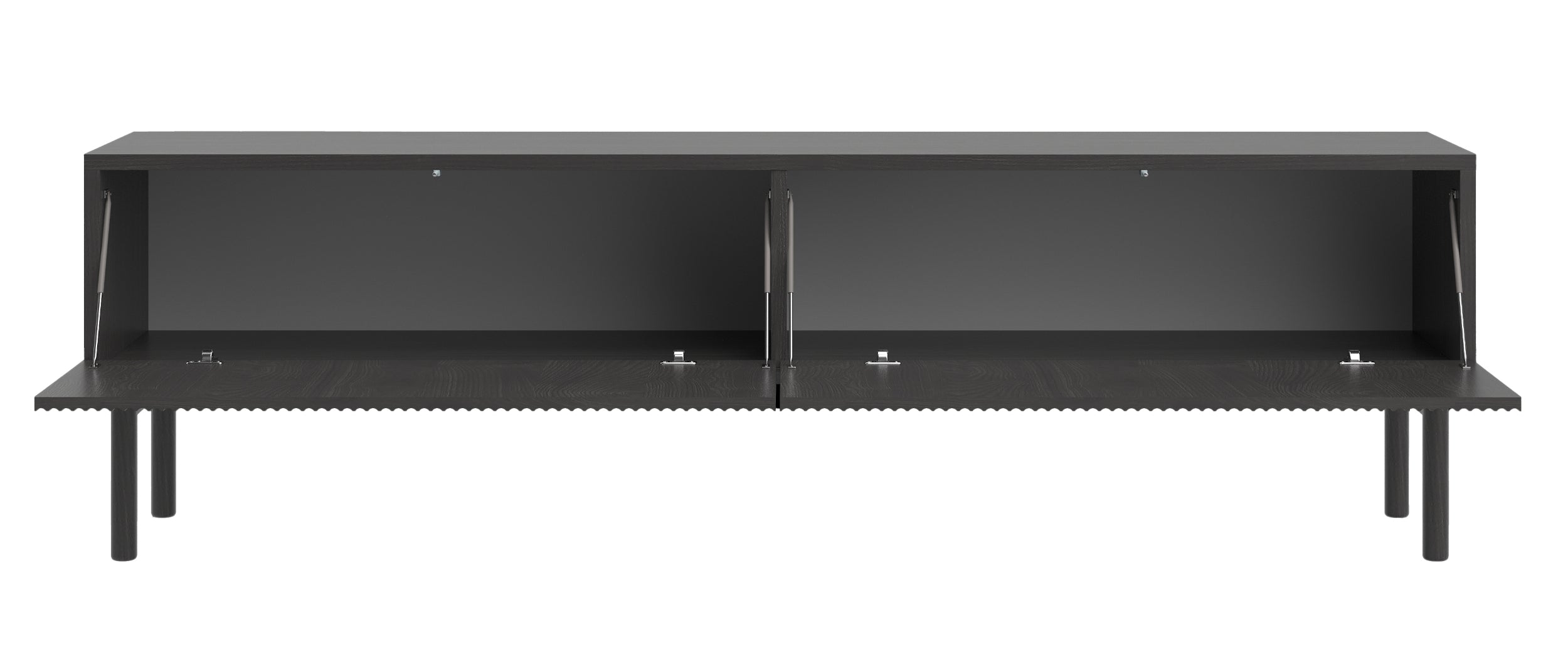 Stehender TV-Schrank Nolie 175 cm Portland Esche Schwarz