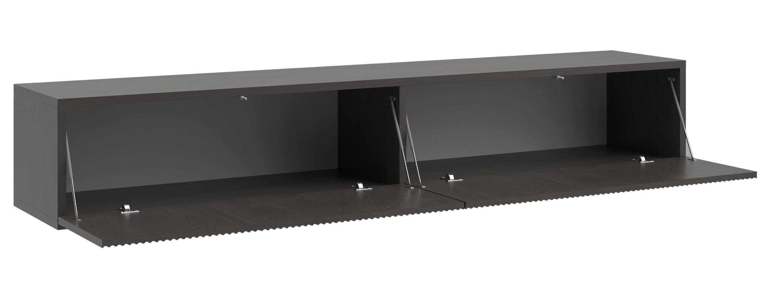 Hängender TV-Schrank Nolie 175 cm Portland Esche Schwarz