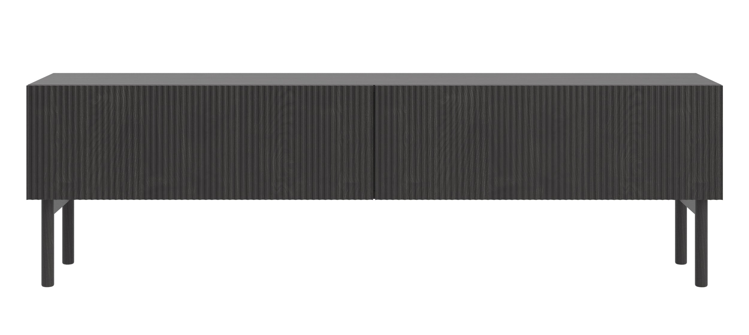 Stehender TV-Schrank Nolie 175 cm Portland Esche Schwarz