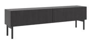 Stehender TV-Schrank Nolie 175 cm Portland Esche Schwarz