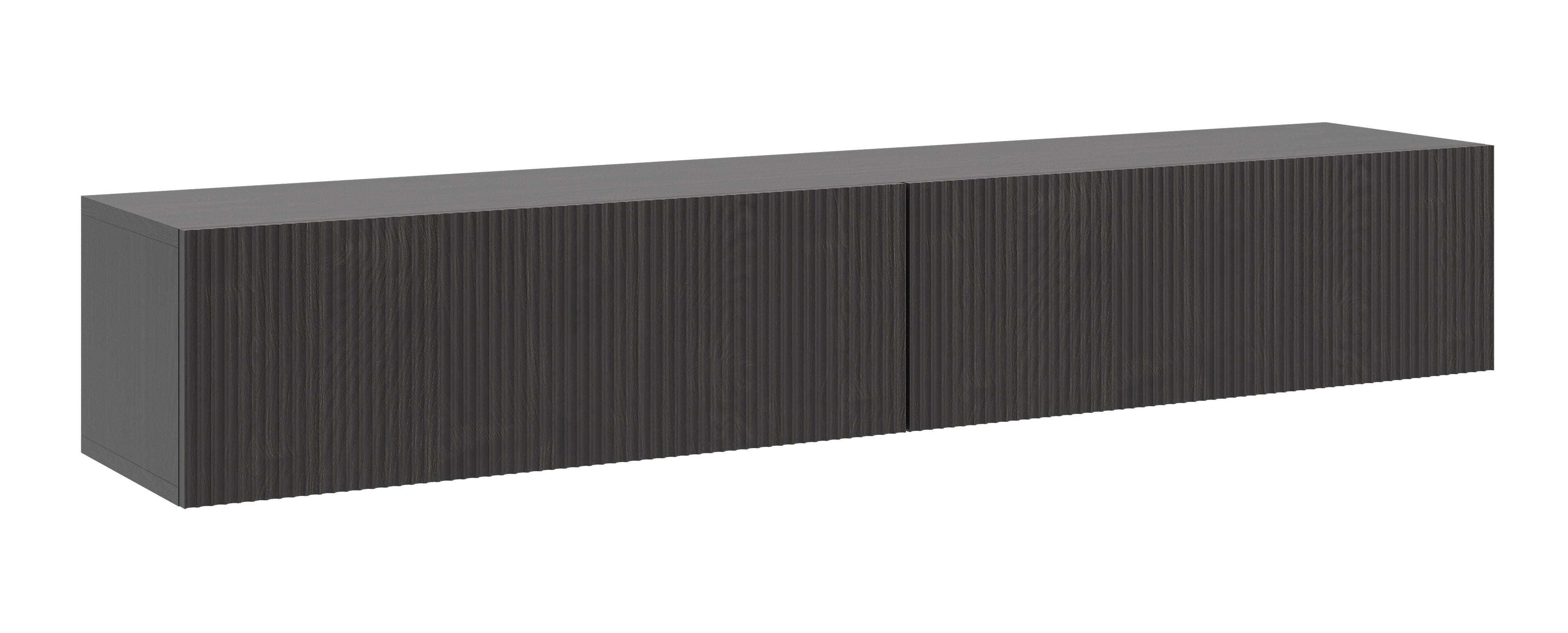 Hängender TV-Schrank Nolie 175 cm Portland Esche Schwarz