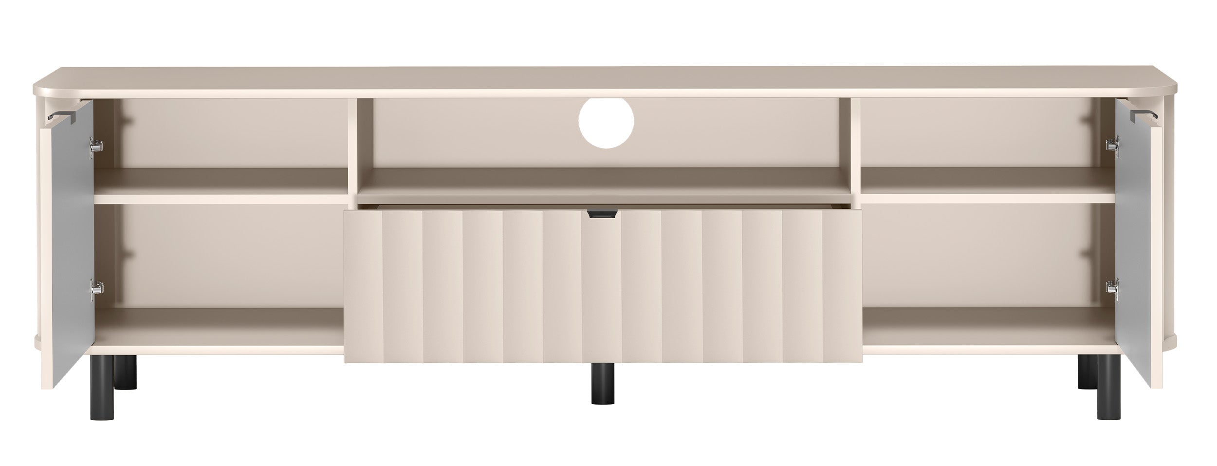 Zweittüriger Novado TV-Schrank mit Schublade und Fach, 196 cm, Kaschmir
