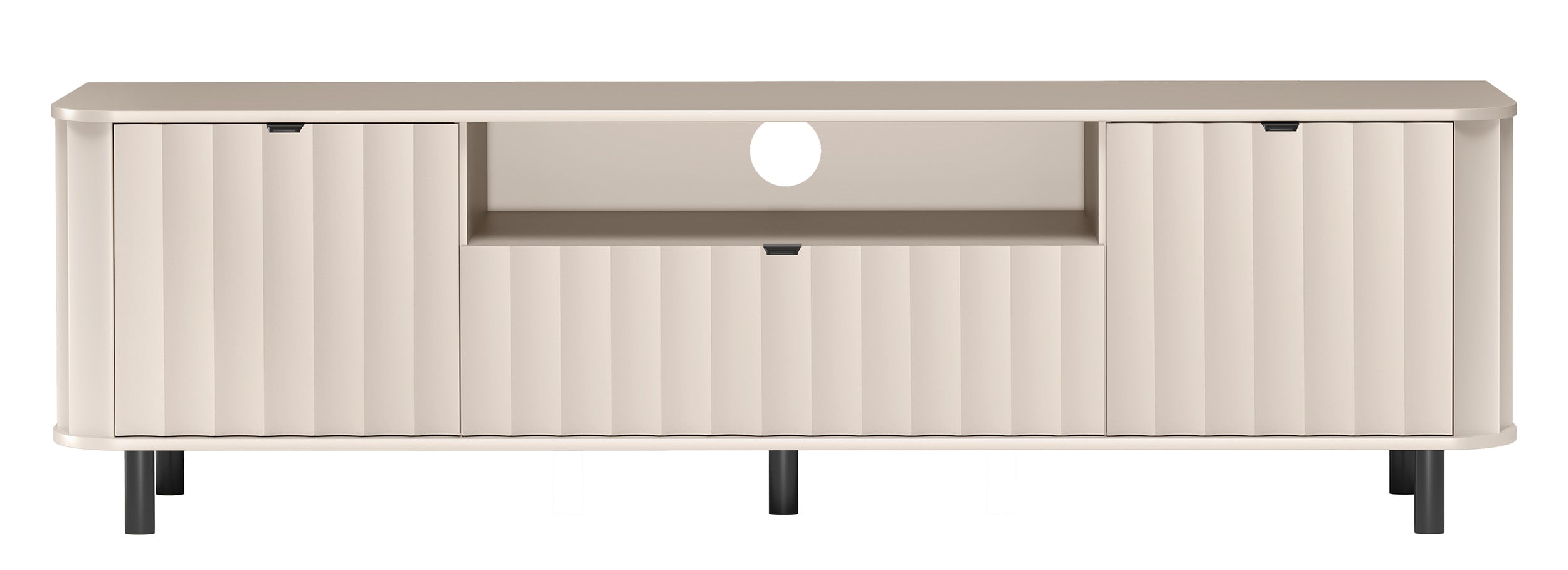 Zweittüriger Novado TV-Schrank mit Schublade und Fach, 196 cm, Kaschmir