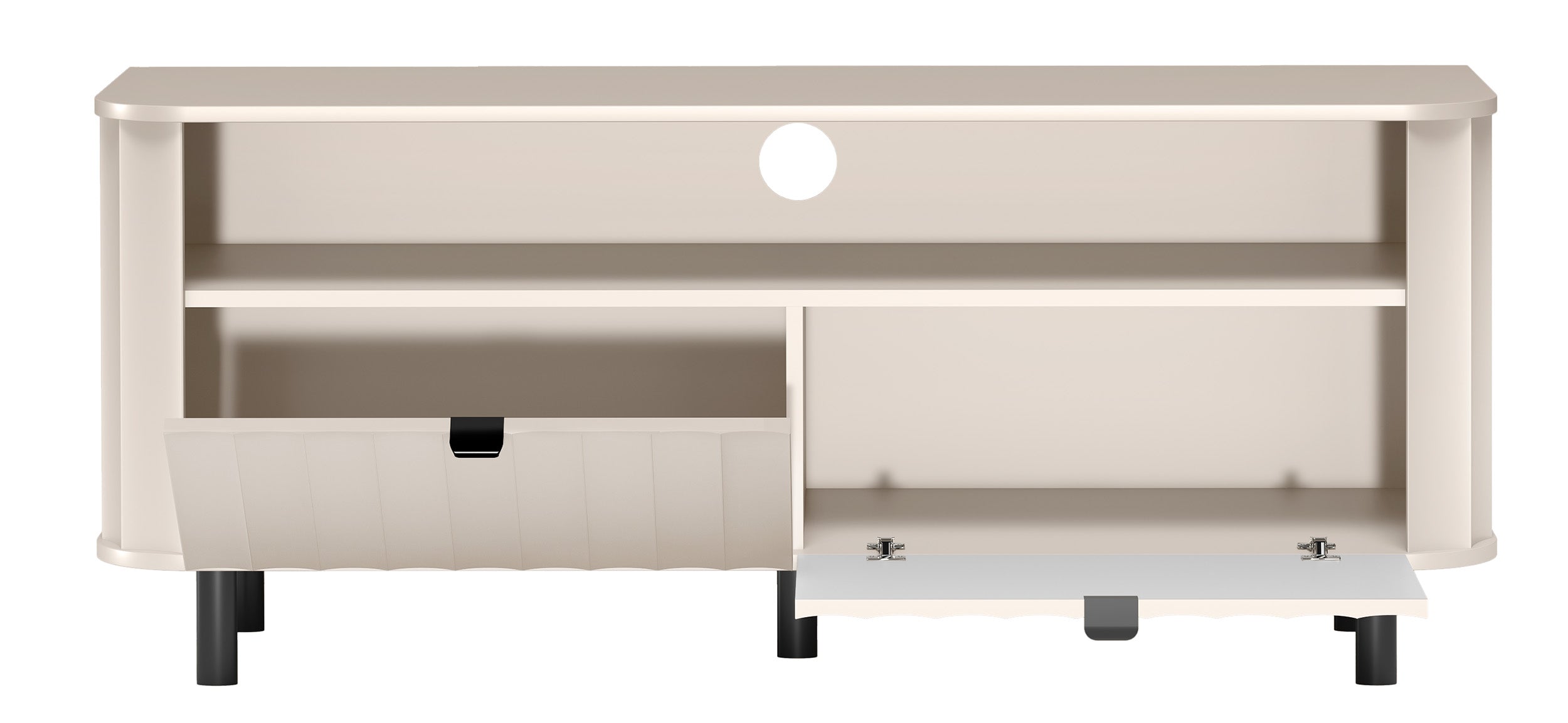 TV-Schrank Novado mit zwei Klappen und einer Nische, 137 cm, Kaschmirfarben