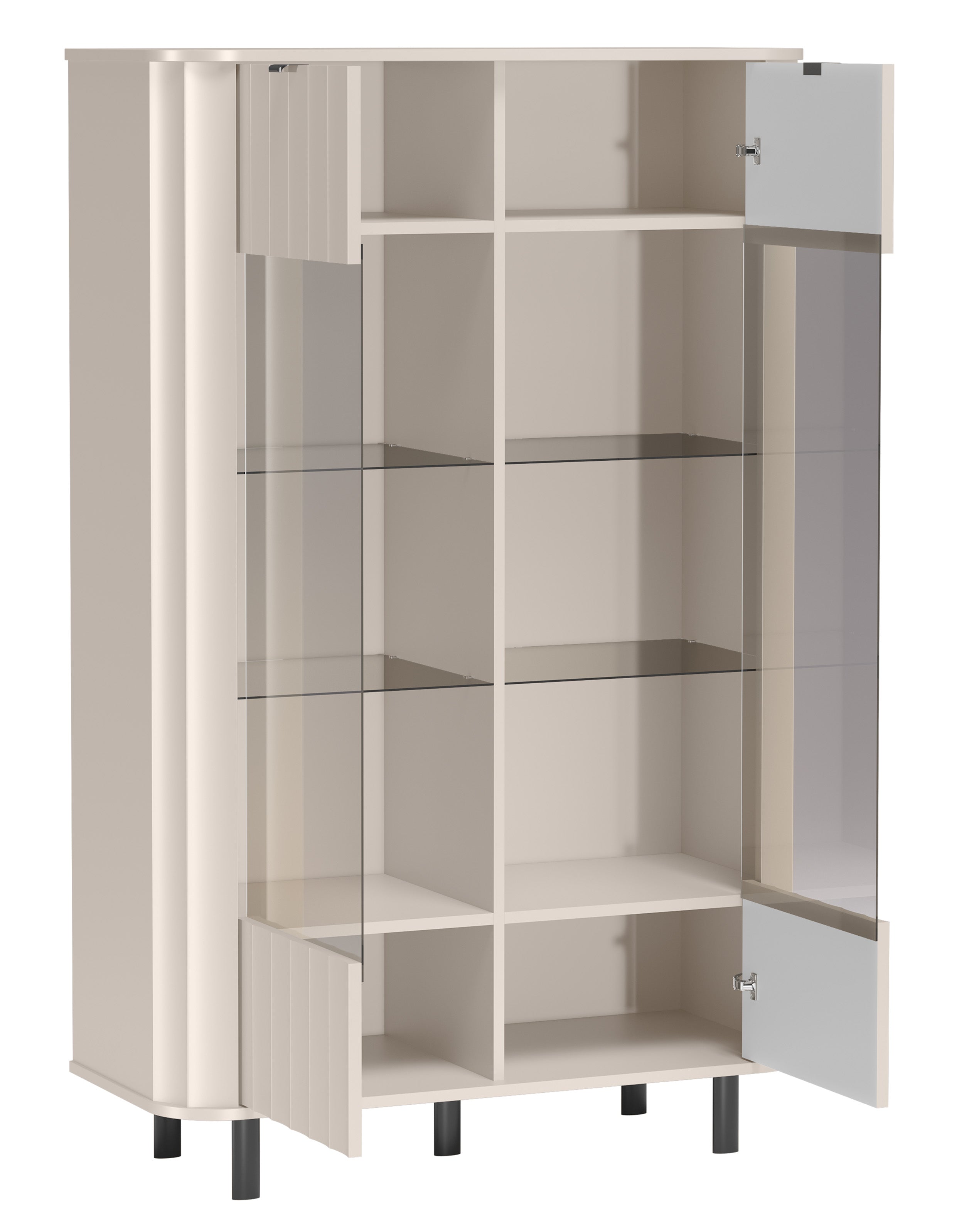 Novado Niedriger Schrank mit zwei Türen, 98 cm, Kaschmirfarbe