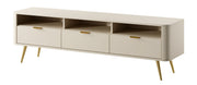 TV-Schrank Oval 160 cm mit Nischen sandbeige