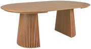 Ausziehbarer Tisch Formisty 120-200x120 cm Lamellen in natürlicher Eiche