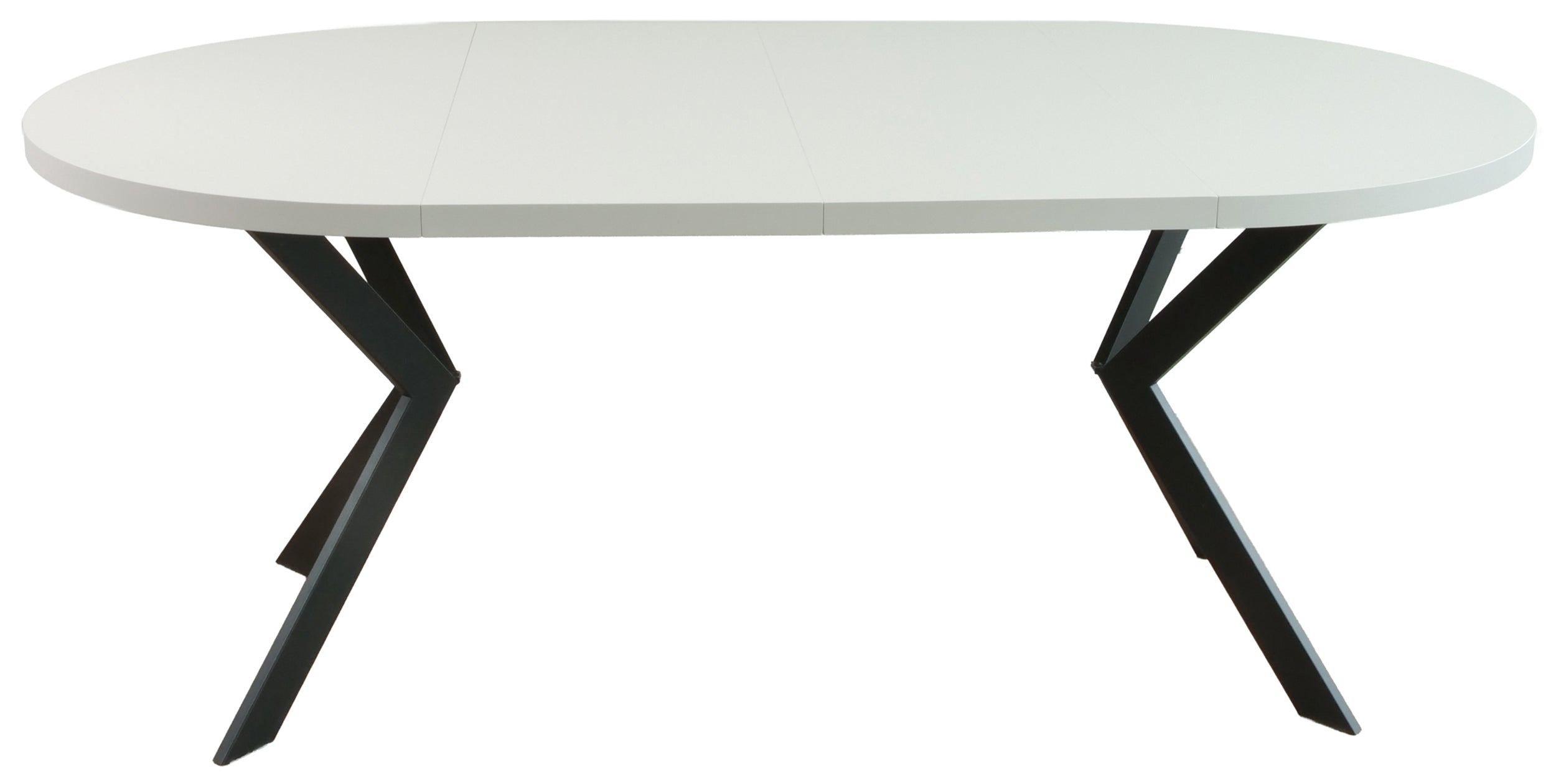 Ausziehbarer Esstisch Callions 100-180x100 cm Kaschmir mit schwarzen Beinen
