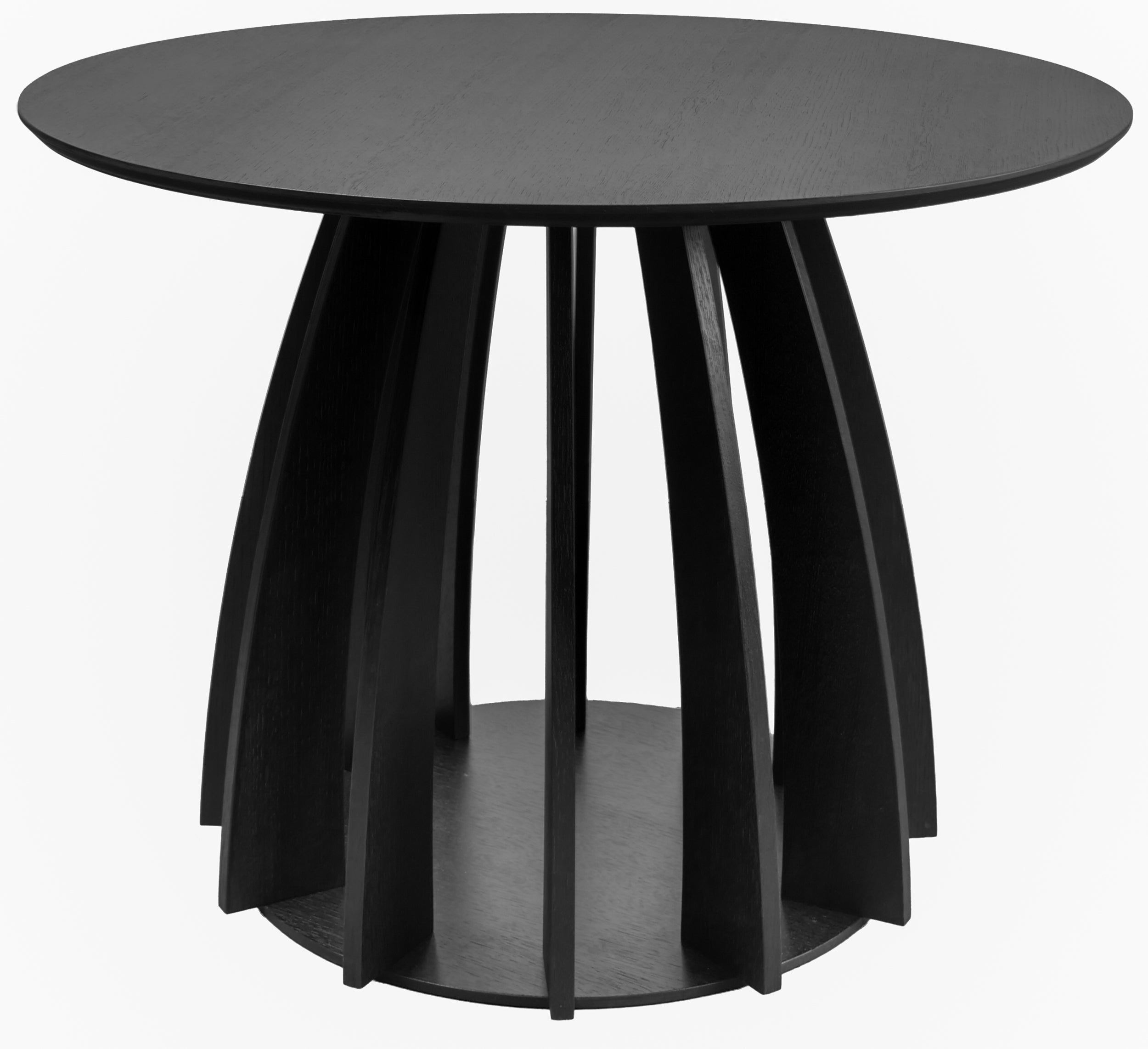 Runder Esstisch Diciffy 100 cm, schwarz furniert