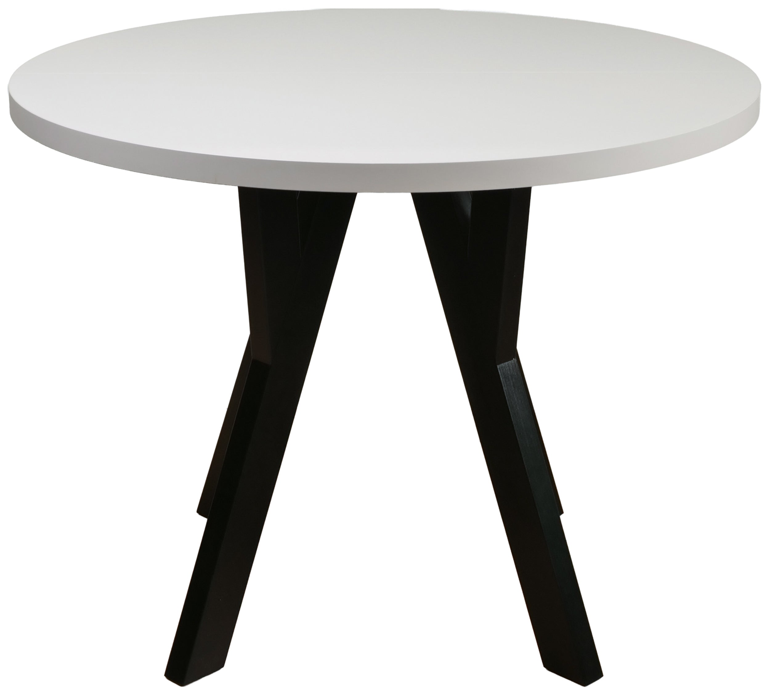 Ausziehbarer Esstisch Osenness 100-180x100 cm Kaschmir mit schwarzen Beinen