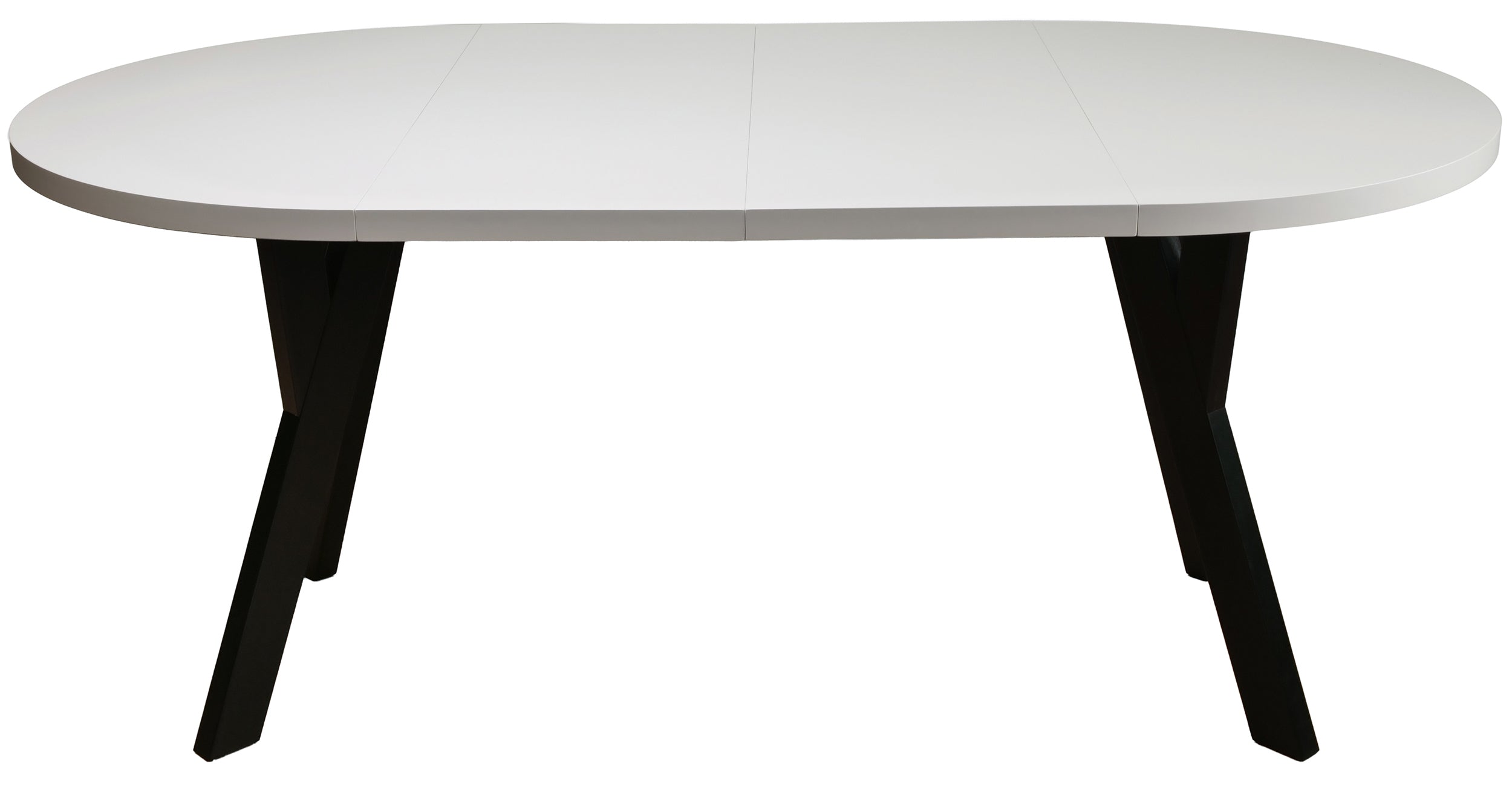 Ausziehbarer Esstisch Osenness 100-180x100 cm Kaschmir mit schwarzen Beinen