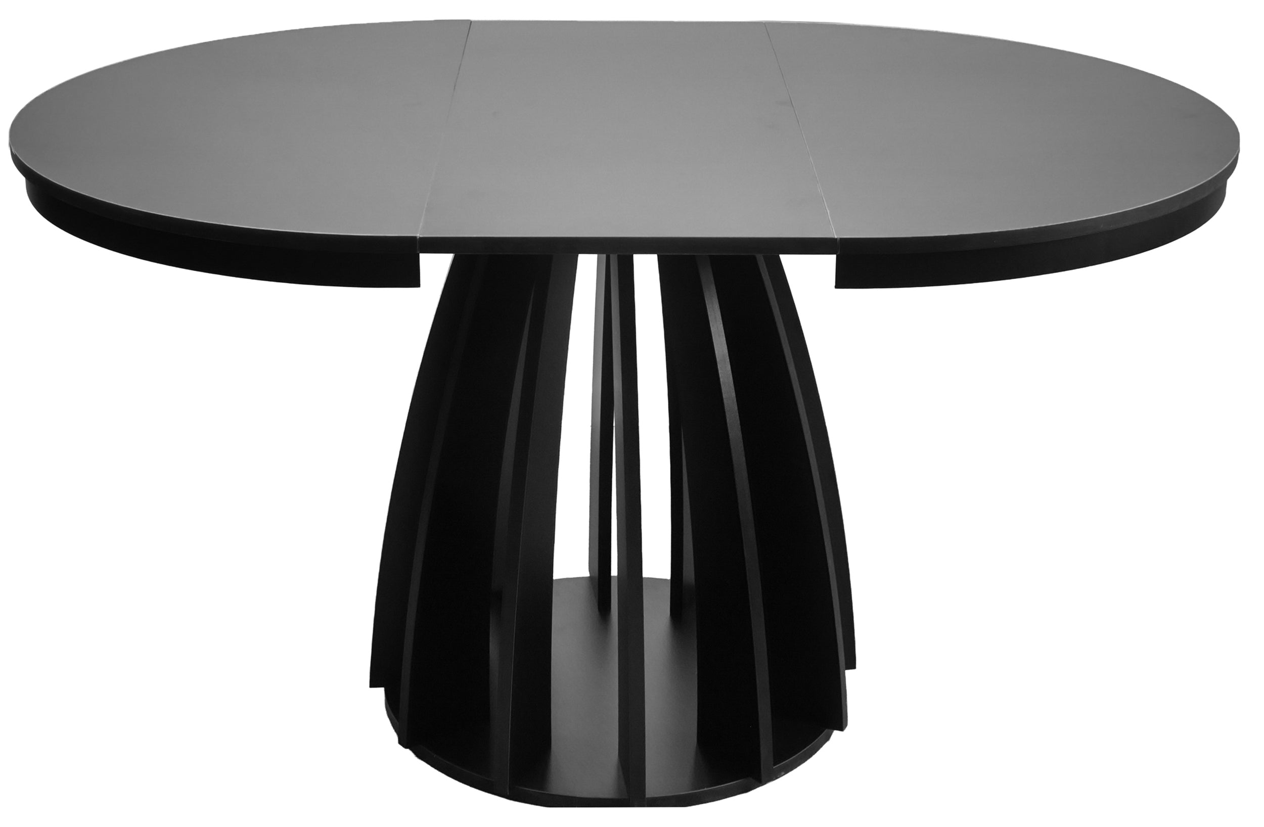 Ausziehbarer Esstisch Diciffy 100-140x100 cm schwarz