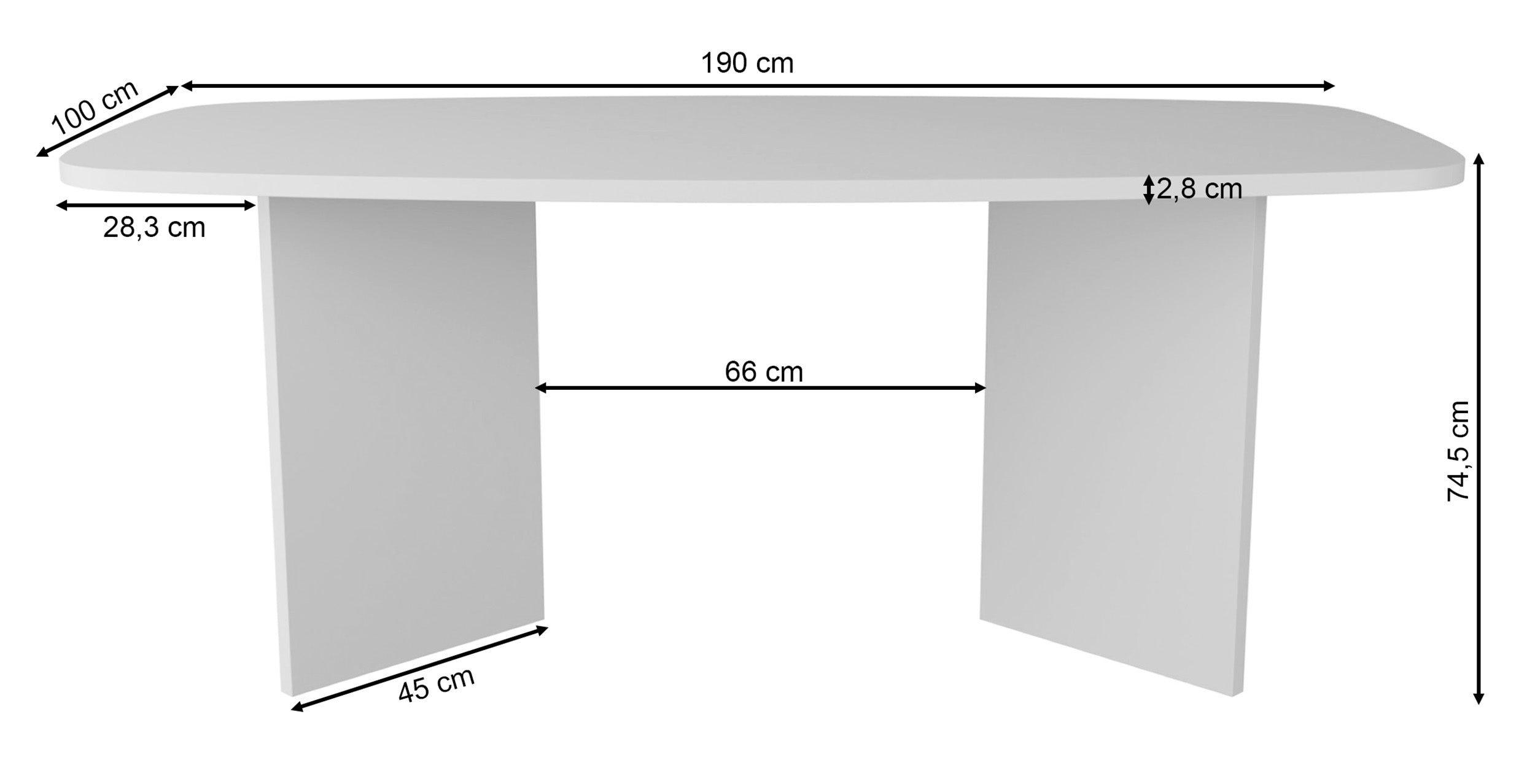 Esstisch Piano 190 cm Lindberg-Eiche