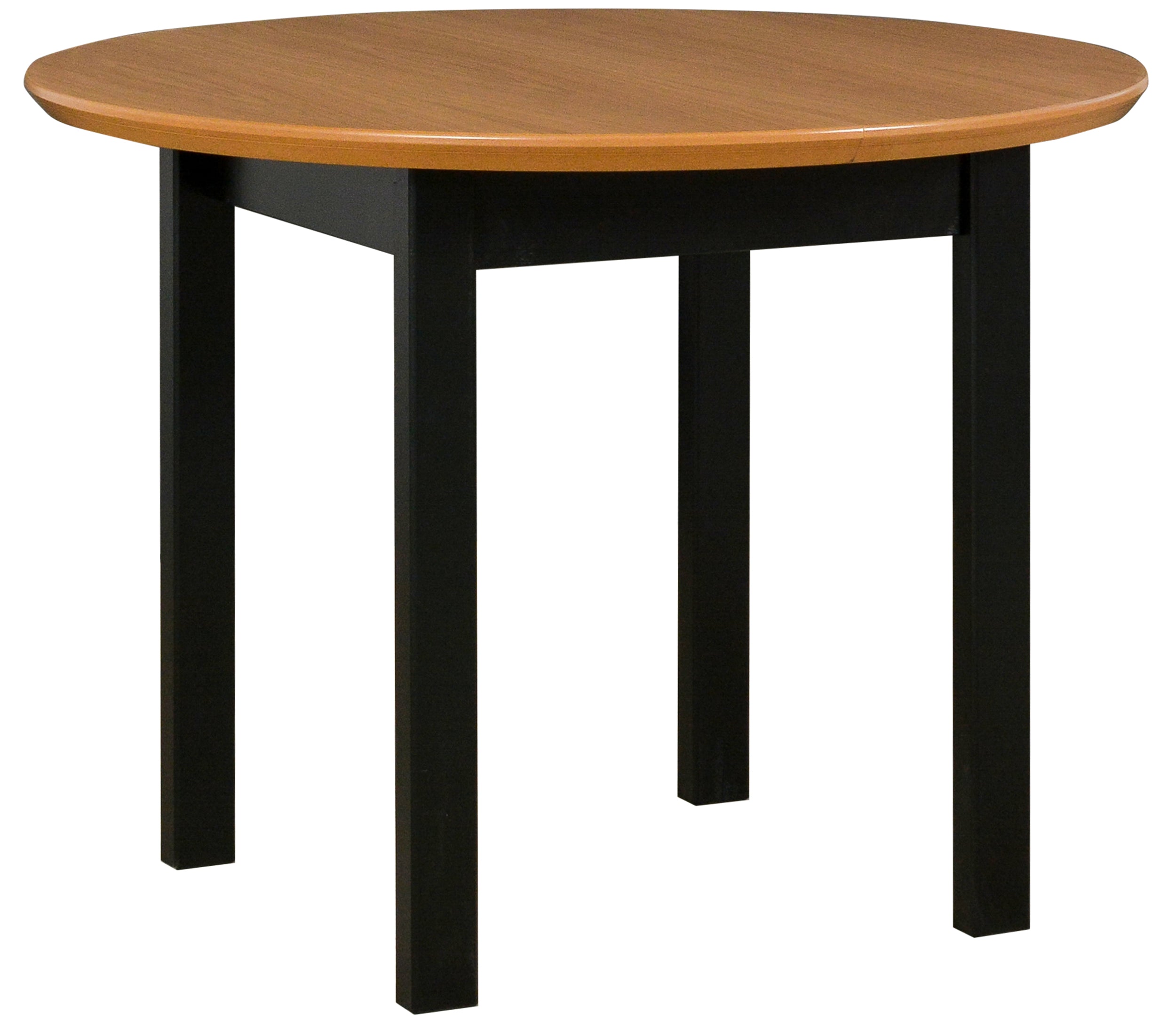 Ausziehbarer Esstisch aus Holz Entiver 100-130x100 cm Schwarz/Natur-Eiche