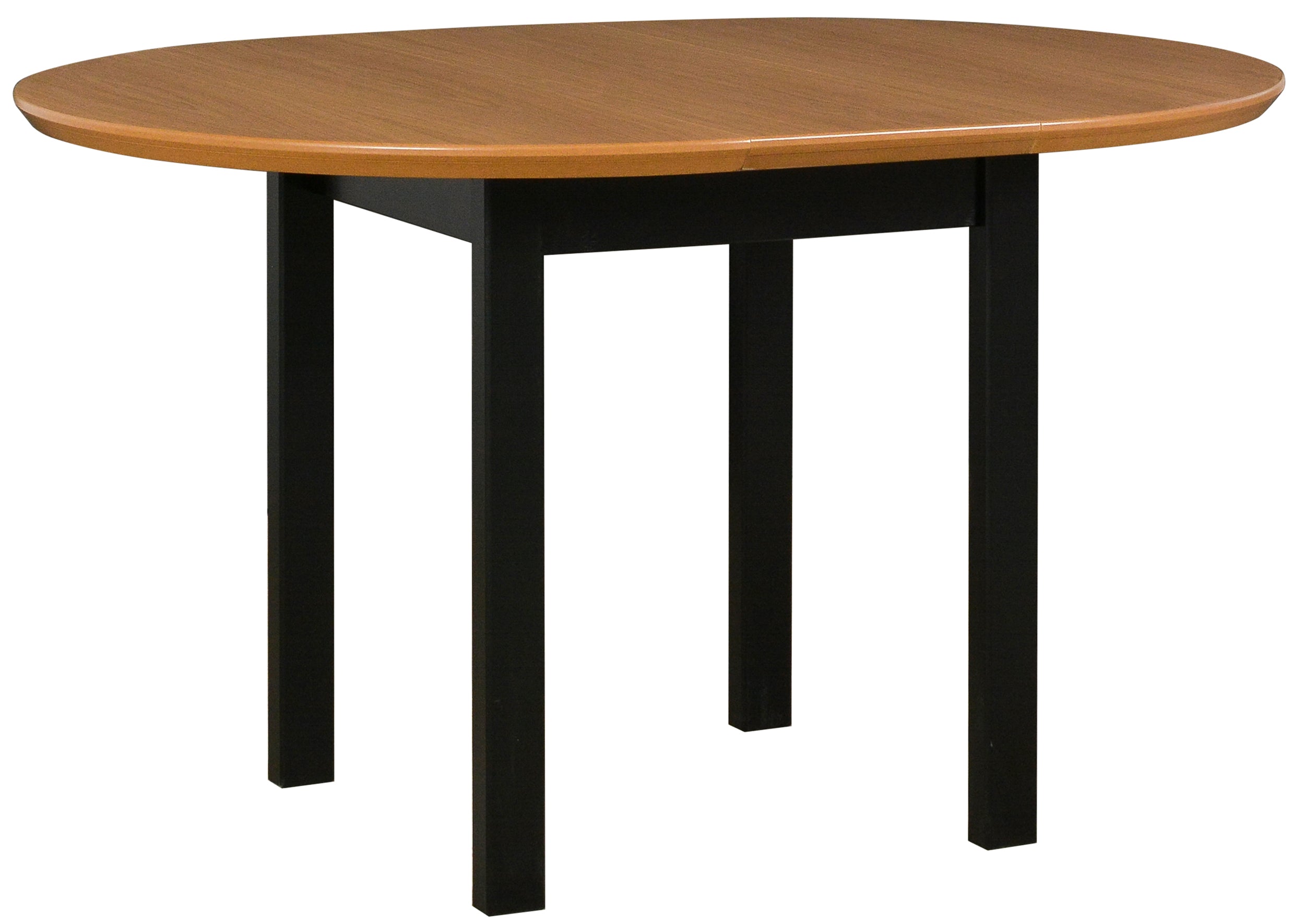 Ausziehbarer Esstisch aus Holz Entiver 100-130x100 cm Schwarz/Natur-Eiche