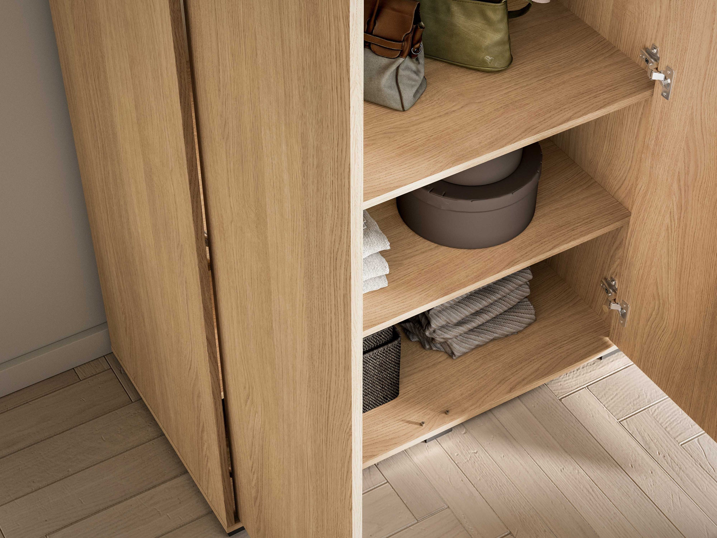 Zweiflügeliger Schrank Reynos 92 cm Eiche Mavelie