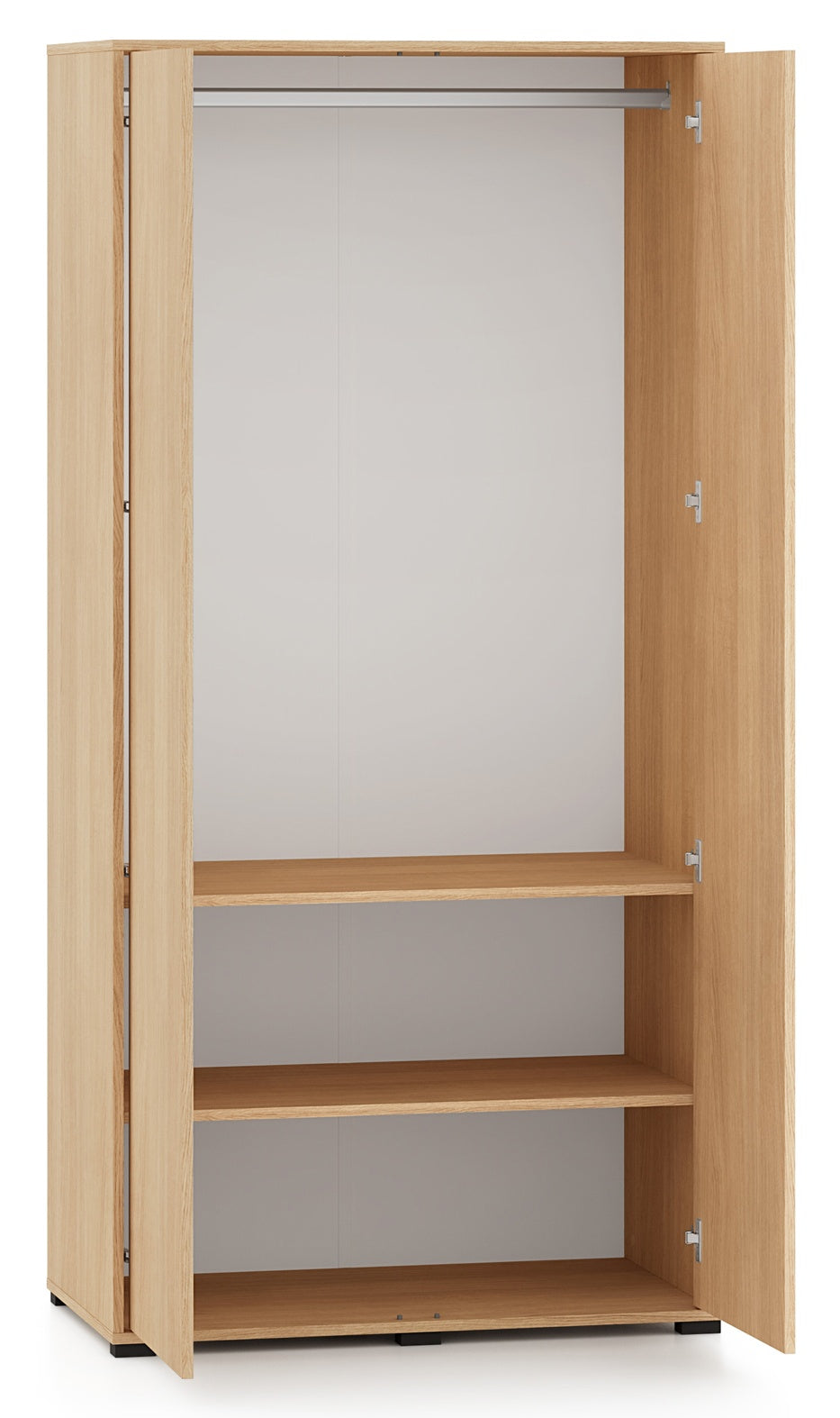 Zweiflügeliger Schrank Reynos 92 cm Eiche Mavelie