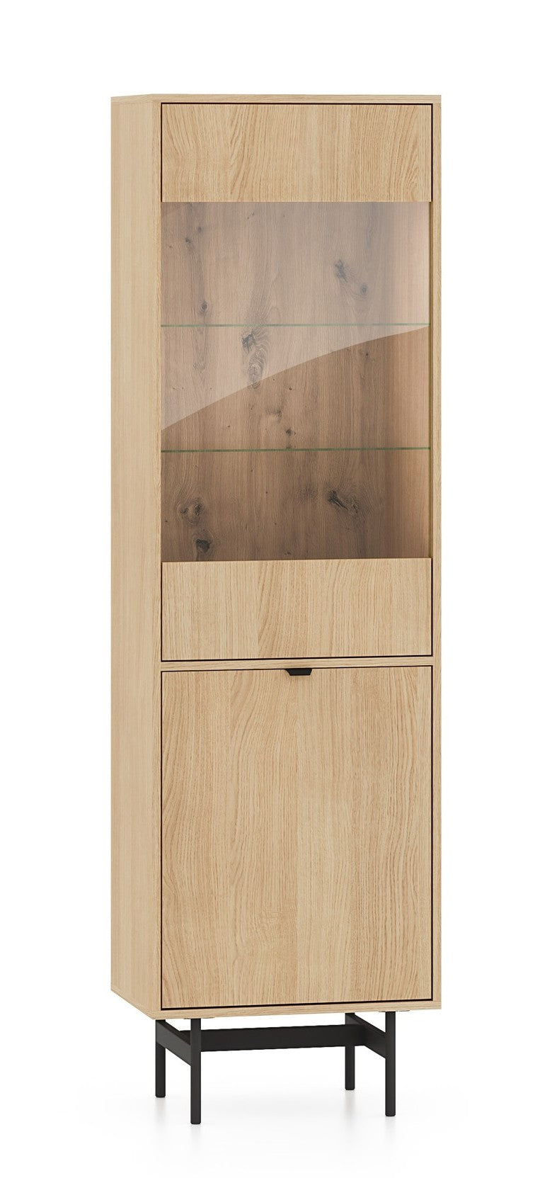 Einzeltüriger Schrank Reynos 54 cm Eiche Mavelie