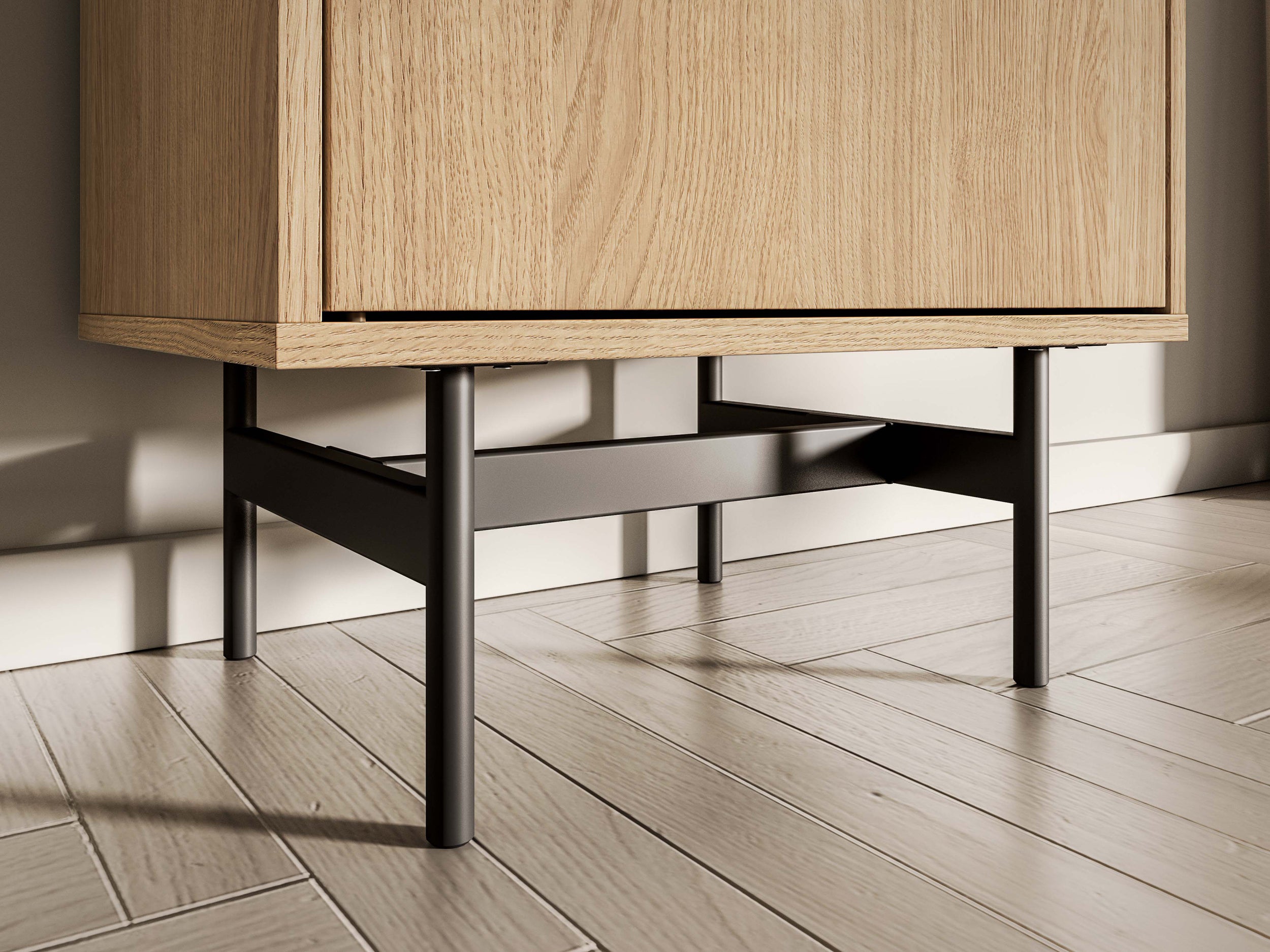 Einzeltüriger Schrank Reynos 54 cm Eiche Mavelie
