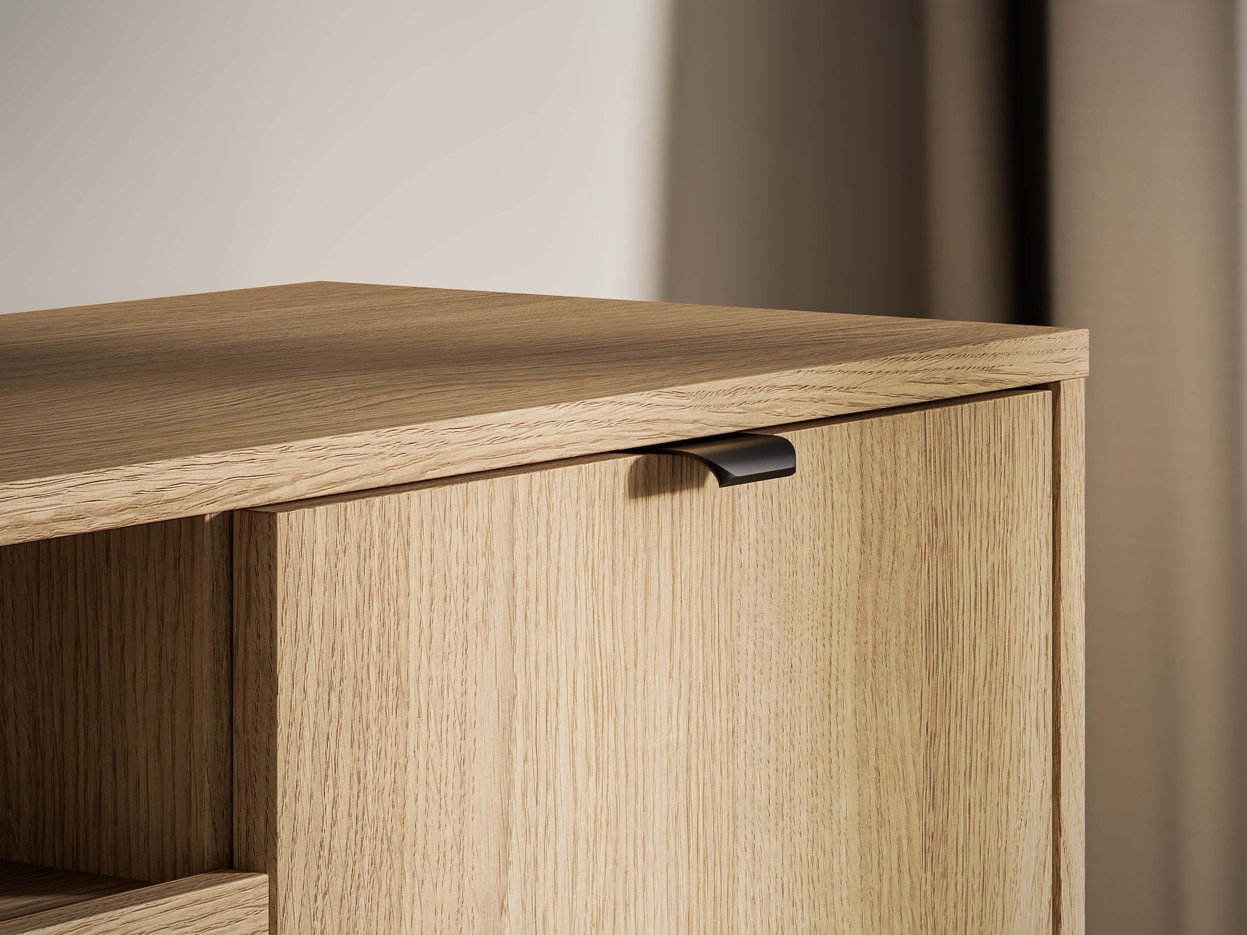 TV-Schrank Reynos, dreitürig, 150 cm, Eiche Mavelie