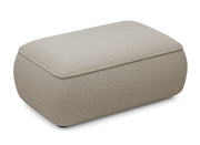 Dunkelbeige Bouclé-Hocker Ovo