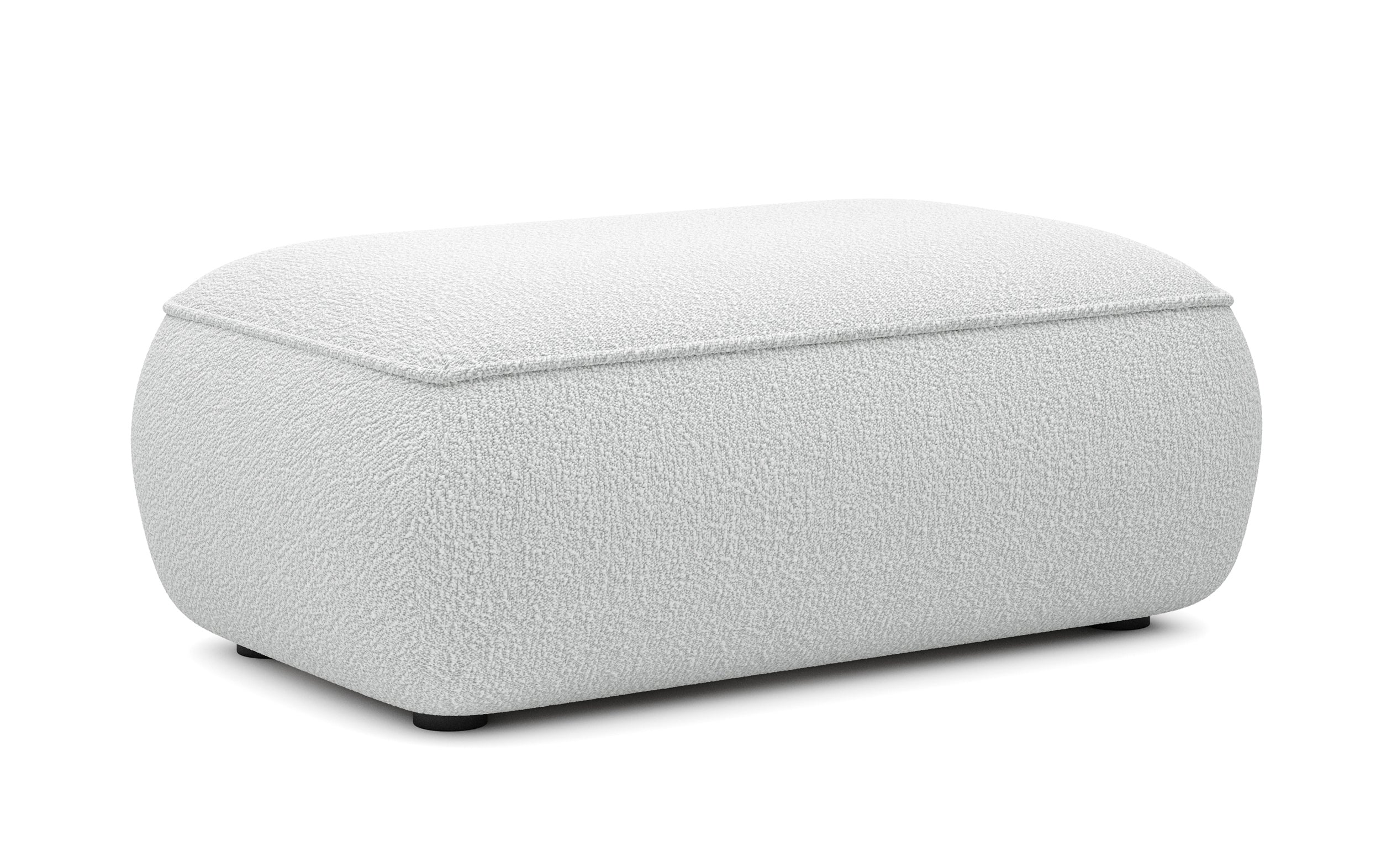 Ovo Hocker grau Bouclé