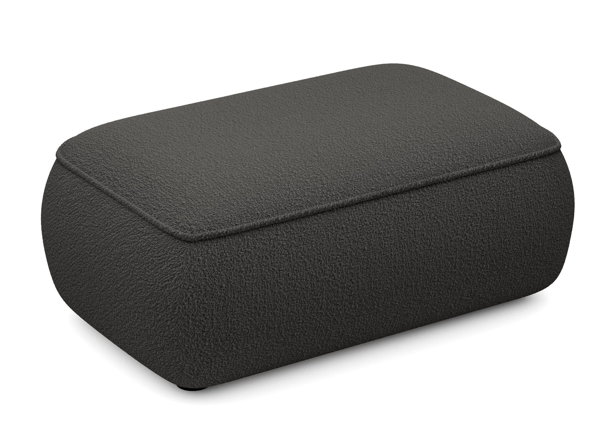 Pouf Ovo dunkelgrau Bouclé
