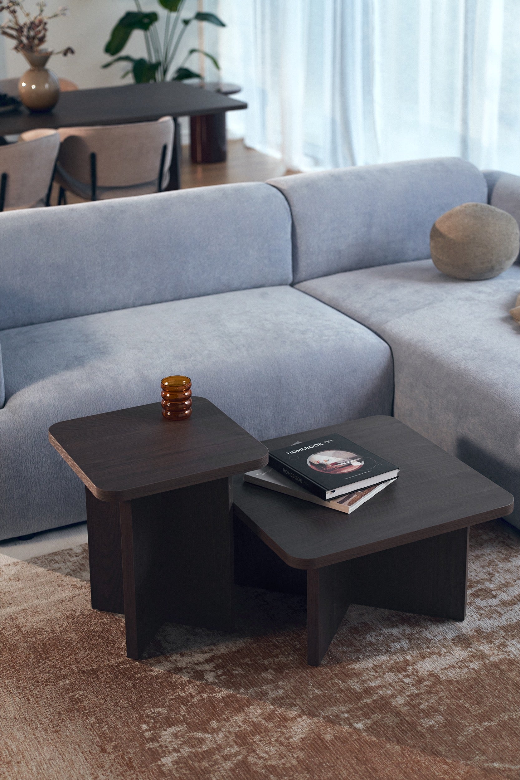 Quadratischer Couchtisch Qubeo 42 cm Esche Prestige Bronze