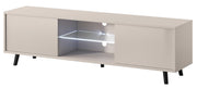 TV-Schrank Lefyr 140 cm Grau Beige