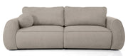 Schlafsofa zum Ecksofa Ruvea mit Aufbewahrungsfächern, hellbrauner hydrophober Chenillestoff