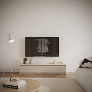 Zweiturige RTV-Kommode Sandia mit geriffelter Front, 139 cm, Kaschmir