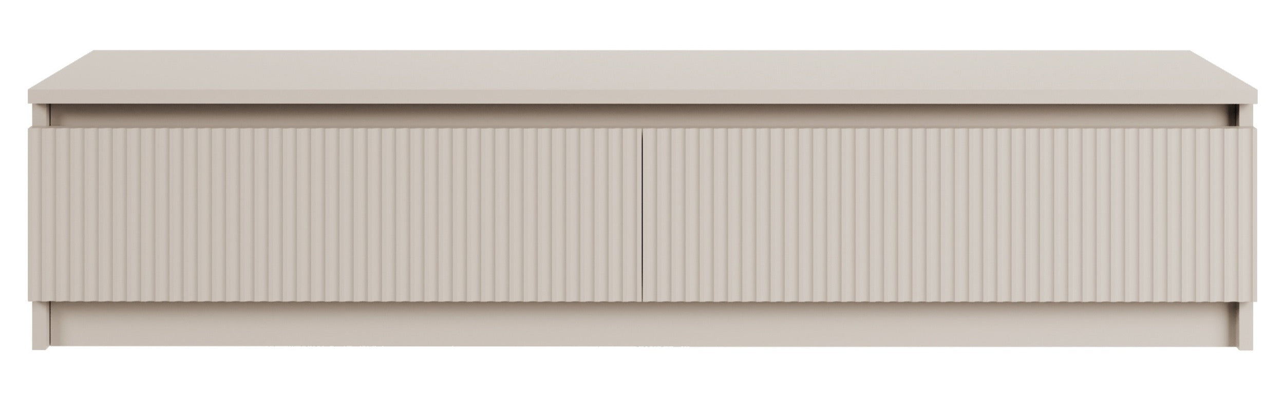 Zweiturige RTV-Kommode Sandia mit geriffelter Front, 139 cm, Kaschmir