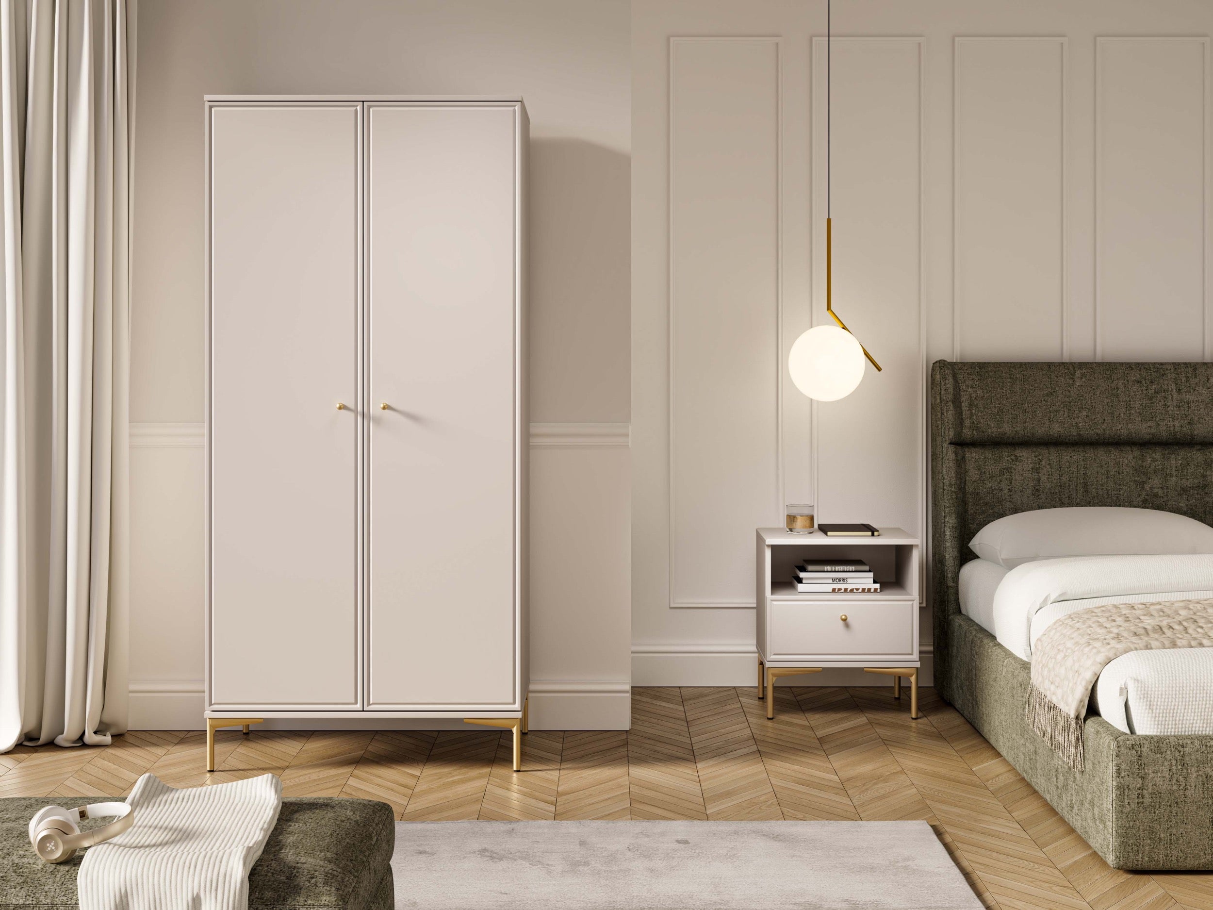 Zweiflügeliger Schrank Sandro 89 cm Kaschmir