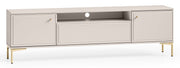 Zweittüriger RTV-Schrank Sandro mit Klappe und Nische, 180 cm, Kaschmir