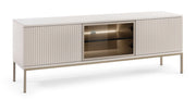 Drehtür-TV-Schrank Tosena mit LED-Beleuchtung, 154 cm, Kaschmir