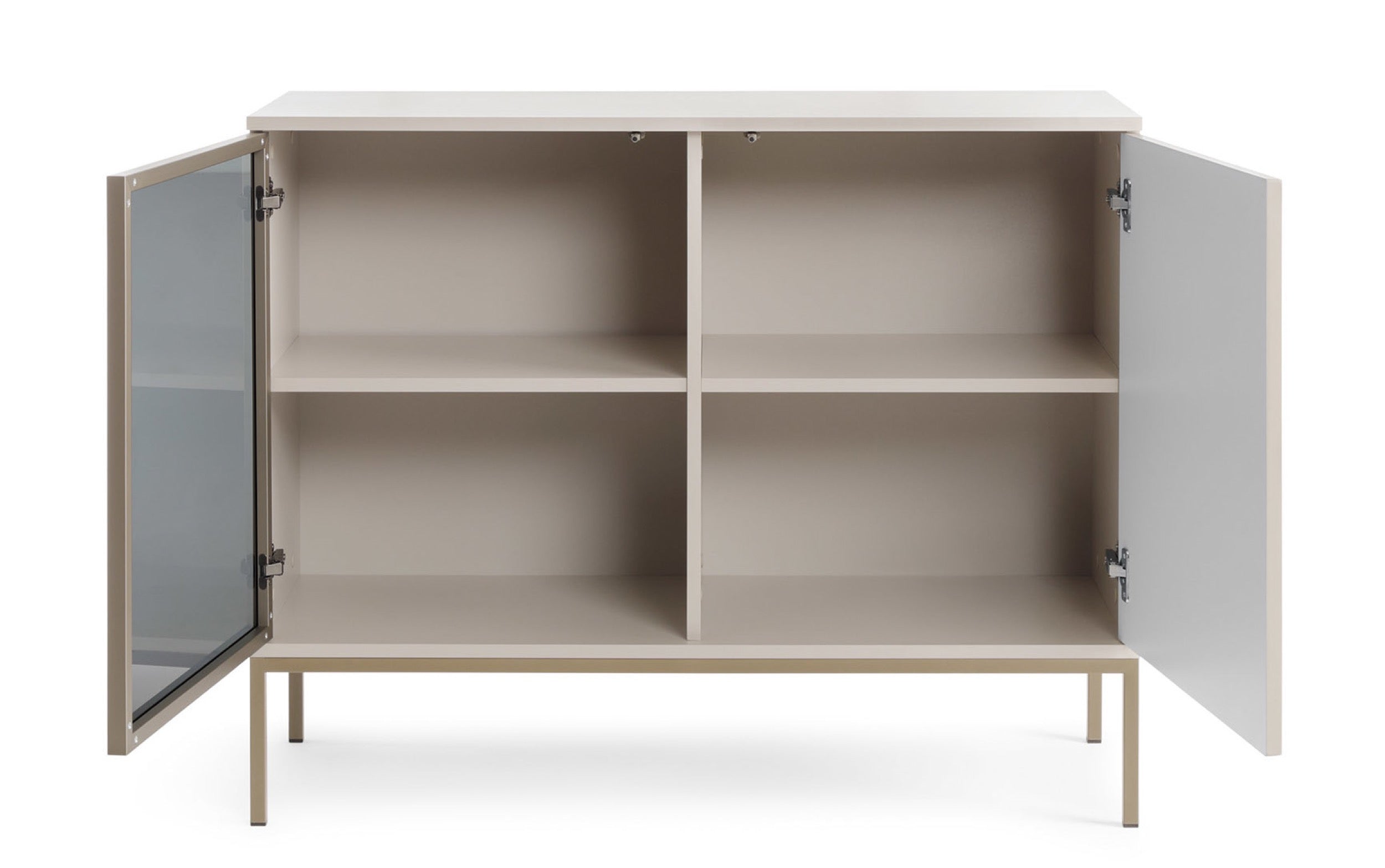 Kommode Tosena mit zwei Türen und LED-Beleuchtung 104 cm Kaschmir