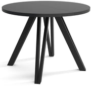 Ausziehbarer Esstisch Nuuvel 100-180x100 cm schwarz
