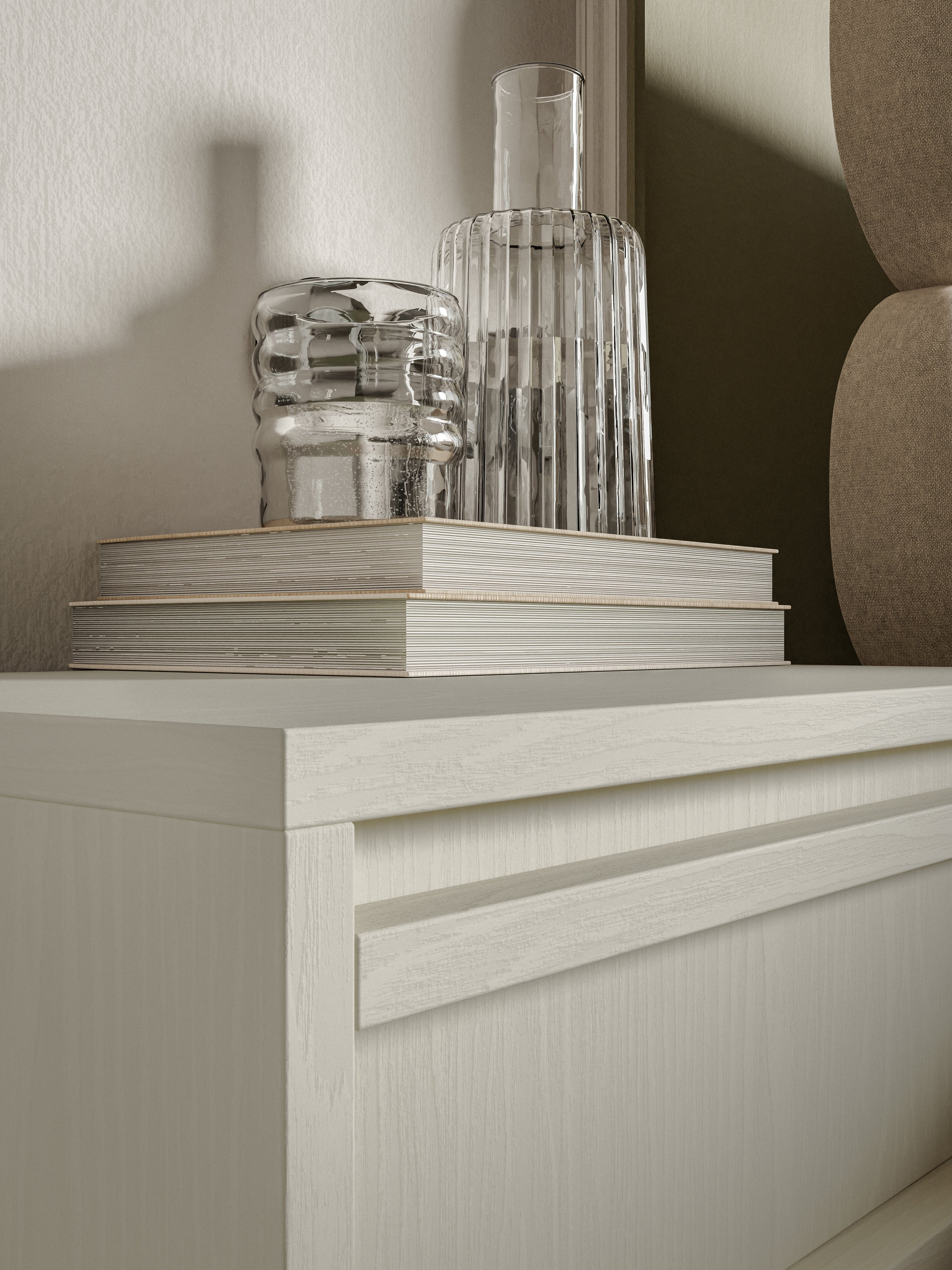 Hängender Nachttisch Evo mit Schublade 50 cm Sandbeige