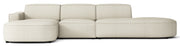 Modulare Eckcouch Sallmo L-förmig linksseitig, cremefarben, hydrophobes Chenille