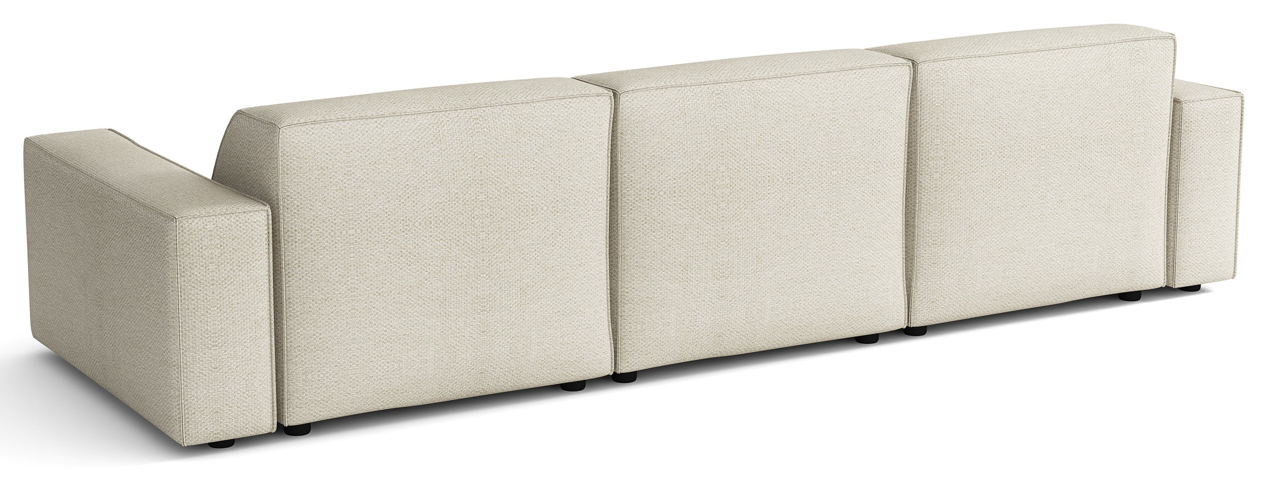 Modulare Eckcouch Sellmo L-förmig linksseitig cremefarben, hydrophober Chenille