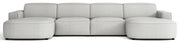 Modulares Ecksofa Sallmo U-förmig universell hellgrauer hydrophober Chenille