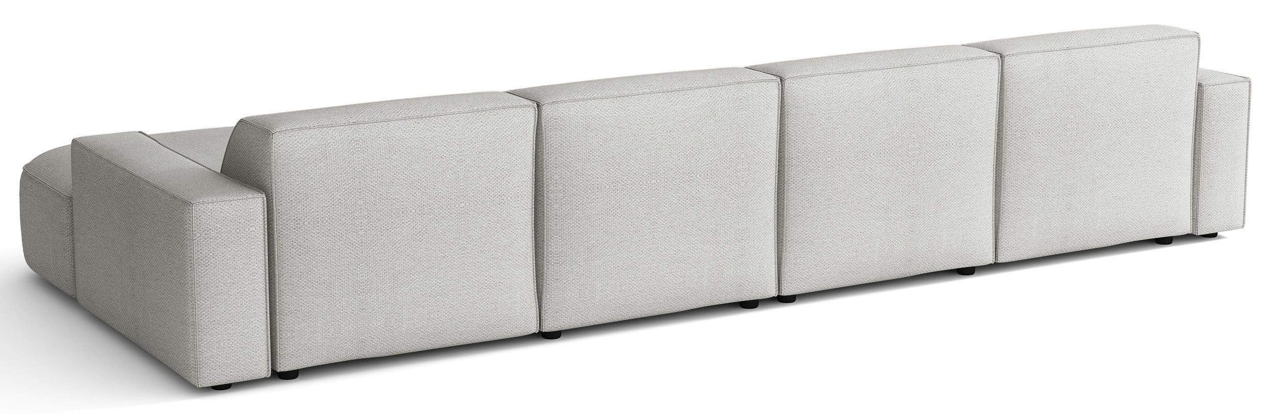 Modulares Ecksofa Sallmo U-förmig universell hellgrauer hydrophober Chenille