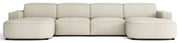 Modulares Ecksofa Sallmo U-förmig universell cremefarben, hydrophober Chenillestoff