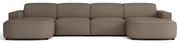 Modulares Ecksofa Sallmo U-förmig universell hellbraun hydrophobes Chenille