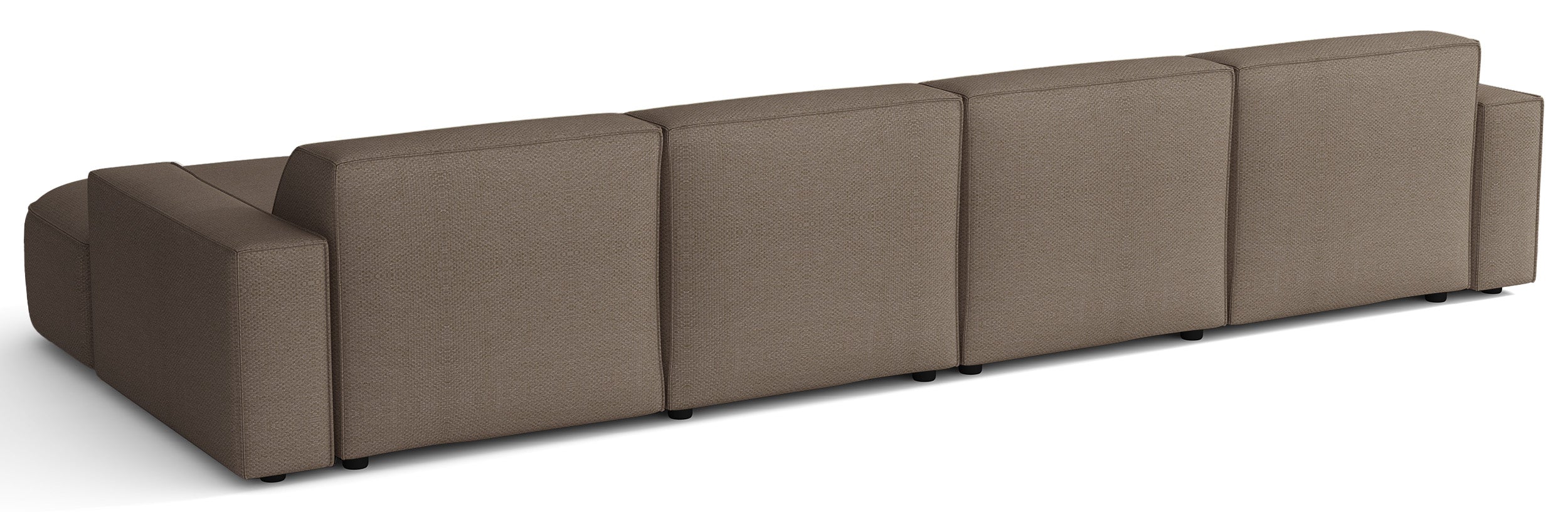 Modulares Ecksofa Sallmo U-förmig universell hellbraun hydrophobes Chenille