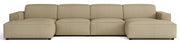 Modulares Ecksofa Sellmo U-förmig universell dunkelbeige hydrophobes Chenille
